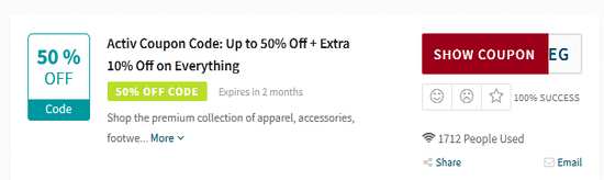 Activ Promo Code