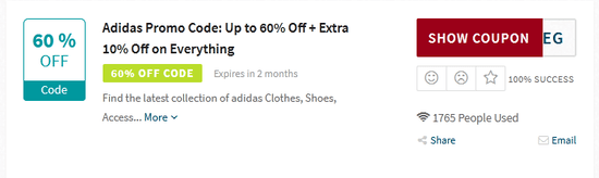 Show Adidas Coupon