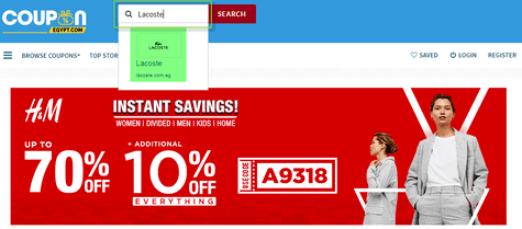 Lacoste Coupon.com.eg