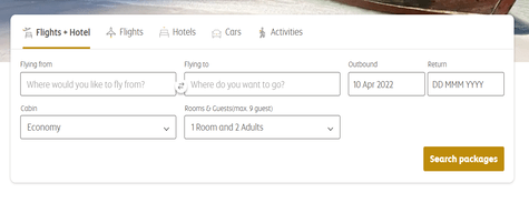 Book your flights along with the hotel booking