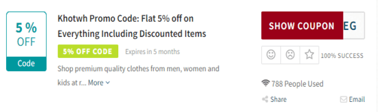 Khotwh Coupon Code