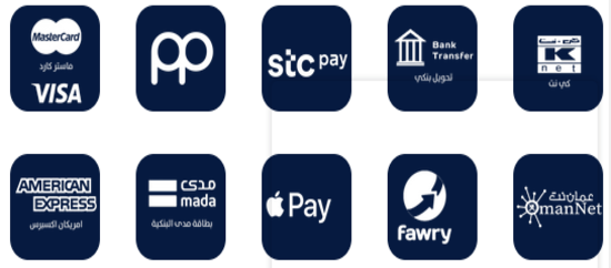 Make the payment by choosing one of the available secure methods.