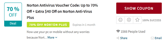Show Norton Coupon