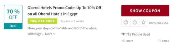 Show Oberoi Hotels Promo