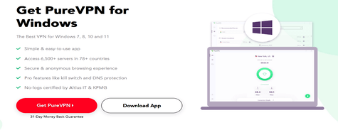 Windows VPN Services of PureVPN