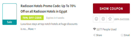 Show Radisson Hotels Promo